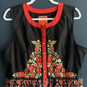 NWOT ModCloth Black and Orange tank dress